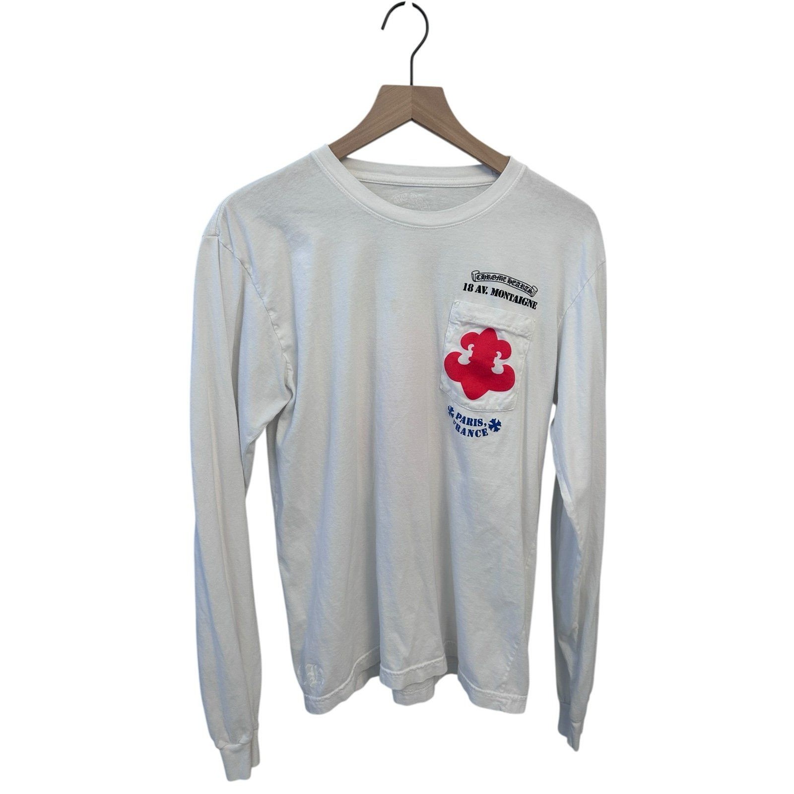 Chrome Hearts Paris Exclusive Long Sleeve White T-Shirt Large Authentic